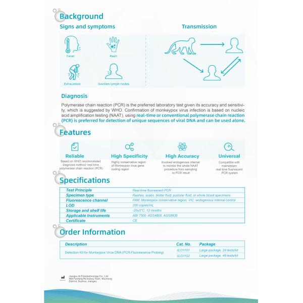 Monkeypox Virus Detection Kit Real Time Fluorescent PCR Multiple Samples