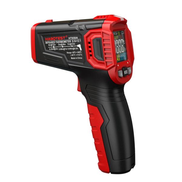HT650B Non Contact Laser Temperature Infrared Thermometer Black / Red Color