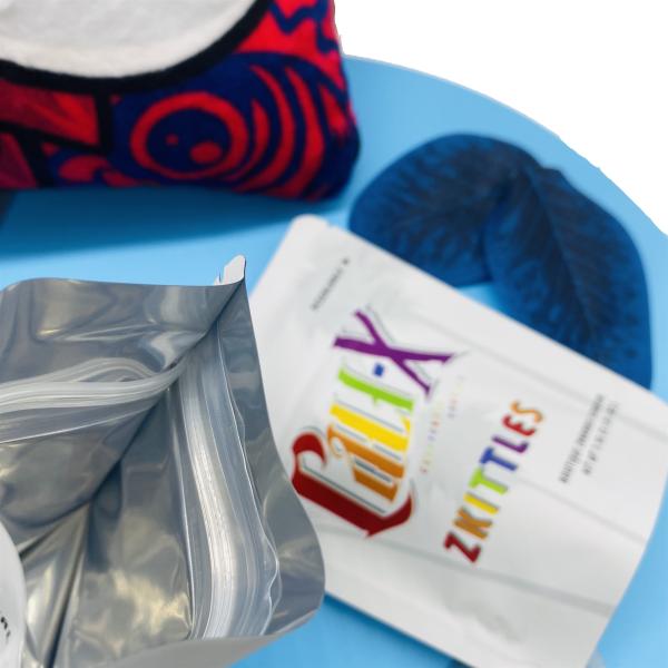 VMPET 120 Microns Mylar ziplockk Bag Cali X Zkittlez Doypack Pound Mylar Bag