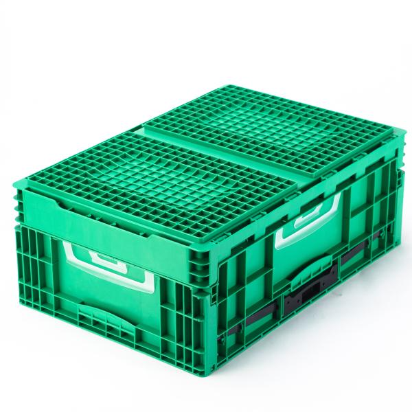 Blue Folding Container Collapsible Plastic Crate for Versatile Storage Solutions