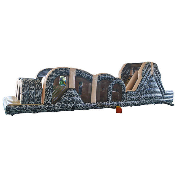 18M Camouflage Inflatable Obstacle Course Bounce House