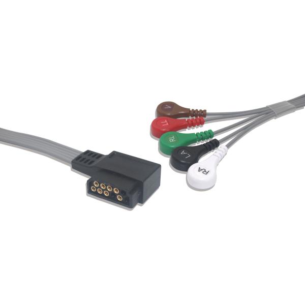 HP Holter AHA 5 Lead ECG Holter Cable For Digitrak Plus