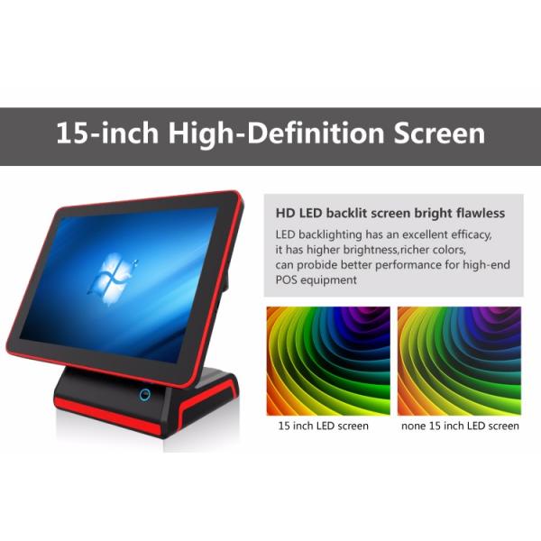 VFD Customer Display 15 Inch POS Terminal with 80mm Printer and i5 All-in-One PC
