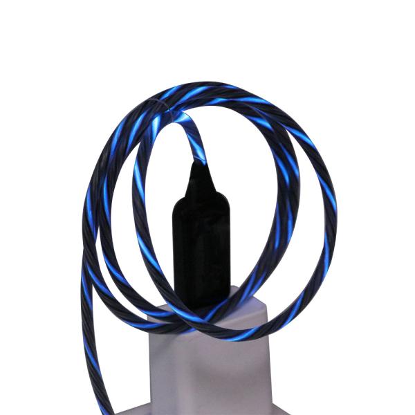 Usb Led Light Charging Data Cable Type c Micro Ios luminous streamer magnetic charging cable 1m