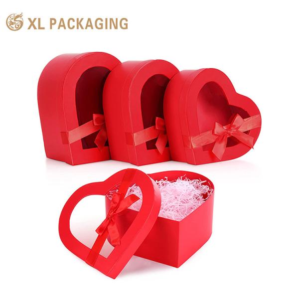 Wholesale Luxury Heart-Shaped Flower Gift Box Custom Logo Coated Paper Die-Cut For Packing And Stickers