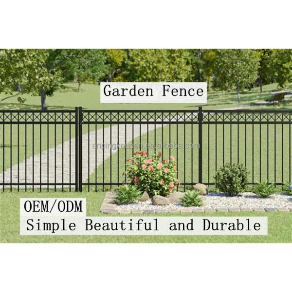 Rust-Proof Galvanized Wrought Iron Fence with Heat Treated Pressure Treated Wood Type