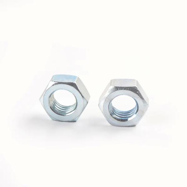 Din934 Carbon Steel Hex Nuts Metric Thread Zinc Plated Hexagon Head Nuts Steel Fastener