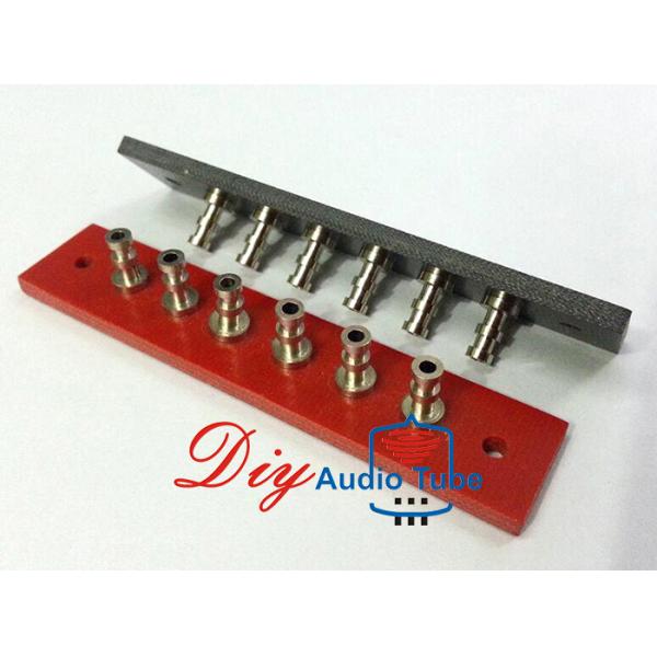 Black / Red Amplifier Circuit Board Parts 3mm Copper Turrets Posts Lugs