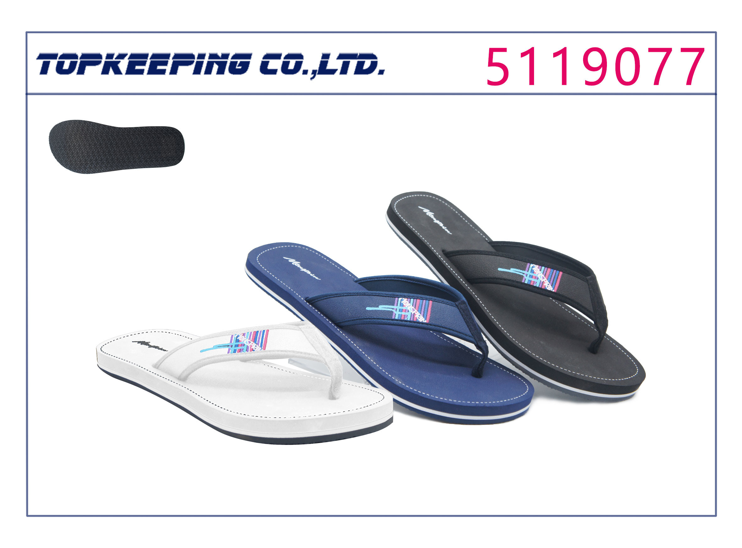 Buy cheap Fashion Mens Rubber Bottom Slippers EVA Simple Beach Flip Flop from wholesalers