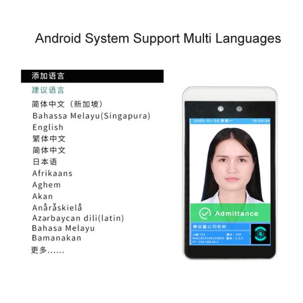 Wall Mounted LCD Infrared Face Recognition Thermometer