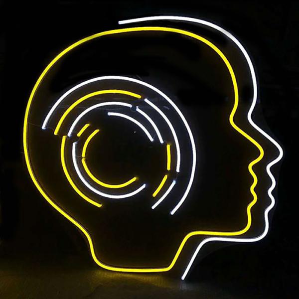 His and Hers Bathroom Sign Neon Light Peace Sign Hand with 110-240 V Input Voltage