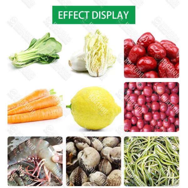 SUS304 Bubble Washing Machine Vegetable And Fruit 500kg/H Food Cleaning Machine