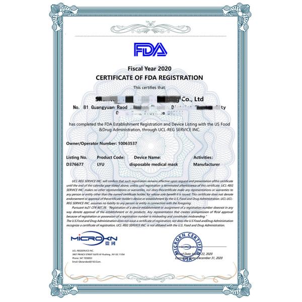 CE FDA 3 Ply Surgical Face Mask Disposable Mouth Mask Adjustable Nose Bridge