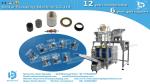 Furniture hardware fittings counting packing machine with three hoppers and
