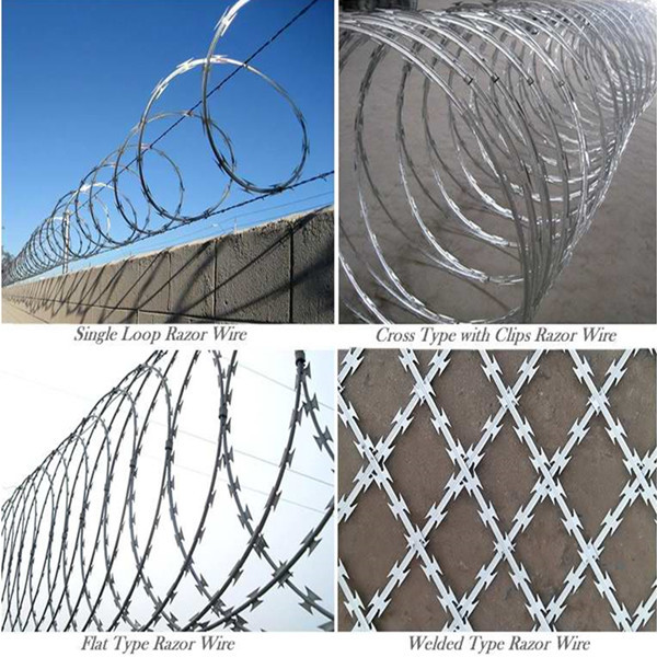 CBT BTO Razor Barbed Wire For Airport And Railway With Single Or Cross Coil