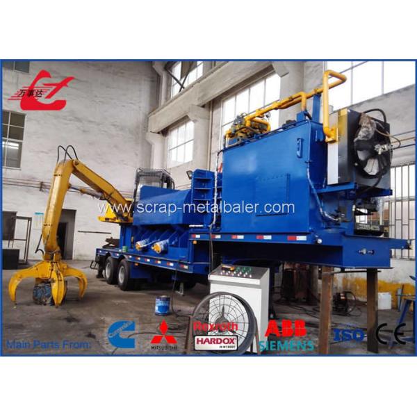 Trailer Hydraulic Metal Scrap Baler Logger Portable Metal Compactor 86kW