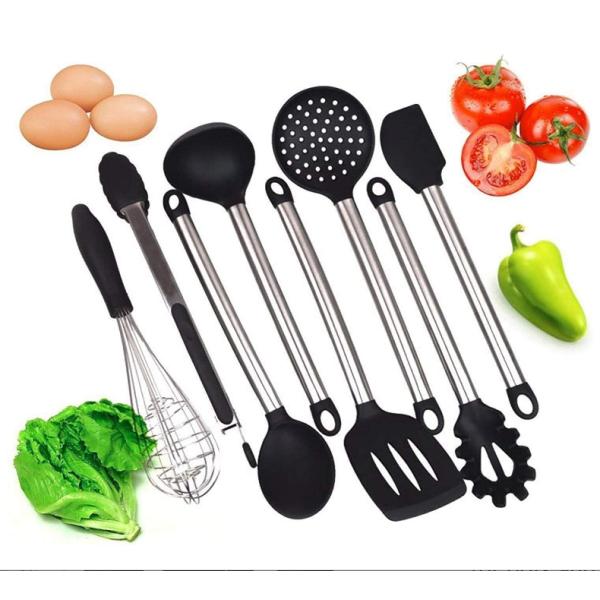 Kitchen Utensil Set-8 Best Kitchen Utensils-Non-Stick Cooking Spatula-Silicone