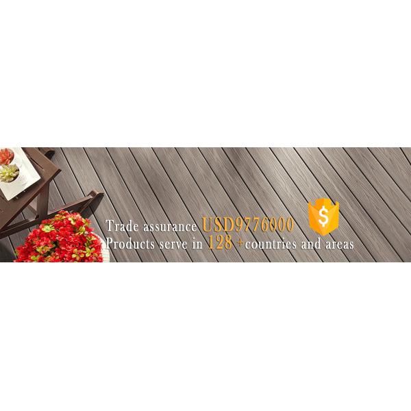 Custom Interlock Outdoor WPC Decking Board Above 18mm Thickness with Wood Grain Surface