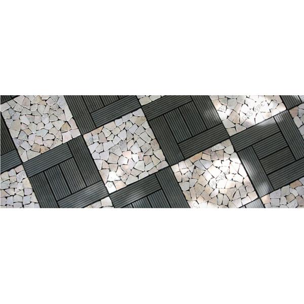 Rapid Installation Garden 23mm Diy Decking Tiles UVproof Wpc Exterior Cladding