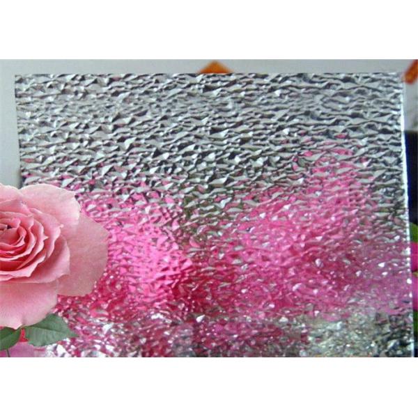 Smooth / Flat Surface Bronze Nashiji Patterned Glass Panels With Good Vision