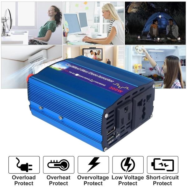 300W High Wattage Power Inverter 12V 24V 220V 110V Modified Sine Wave Inverter