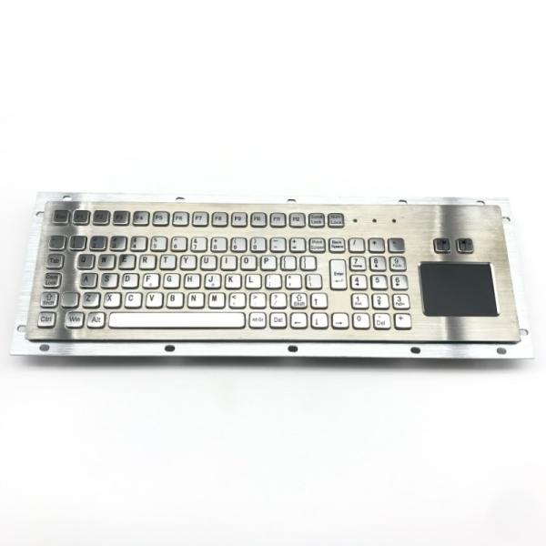 IP65 / IK07 Industrial Stainless Steel Keyboard With Full Functional 2 Keys Touch Pad