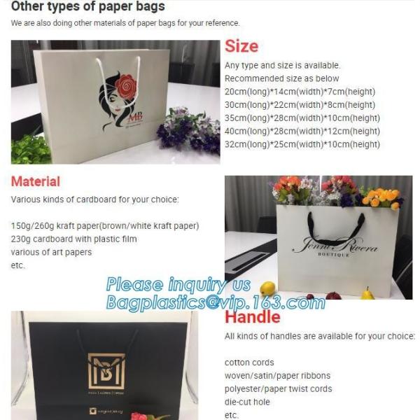 tea brown paper bag with logo print eco friendly With Ribbon Handles wine packaging offset bags,Decorative Paper Bags wi