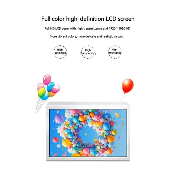 10 Point Touch Clear LCD Display Infrared Transparent LCD Display For Retail