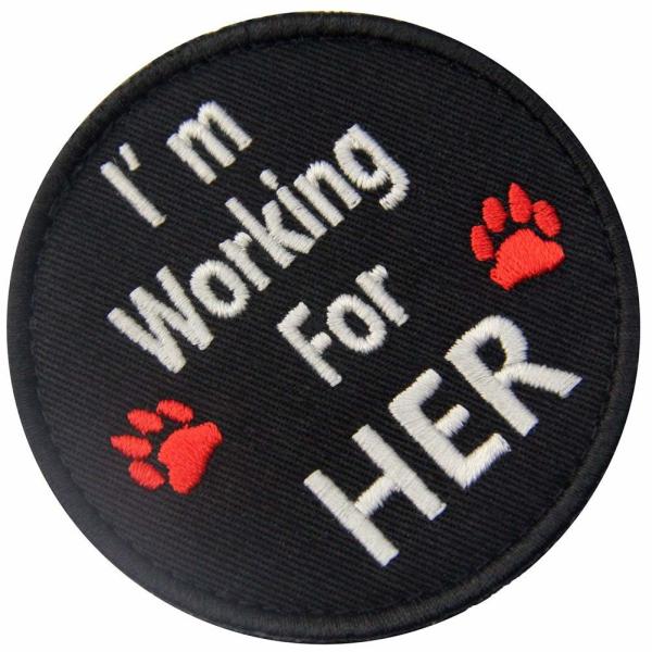 Sewing Warning Embroidered Applique Patches Polyester Material Heat-Cut