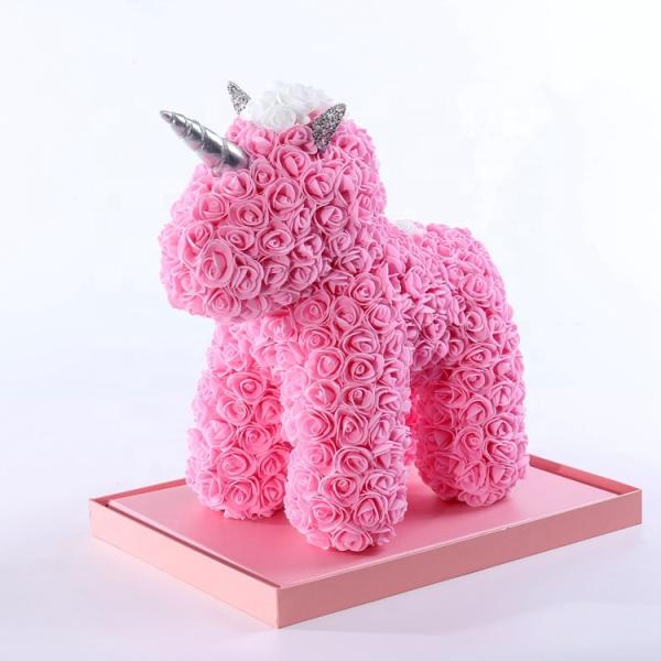 Artificial Rose gift Foam Rose Unicorn Doll Valantines day gift