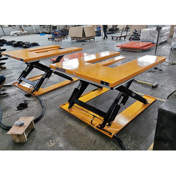 1500kg Low Profile Electric Pallet Lift Tables Material Handling Equipment E Shape 2.2kw