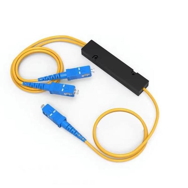 1*2 Fiber Optic Coupler double wavelength 1310 1550nm 1*2 Fbt Fiber Optic Splitter Fiber Optic Fbt Splitter Abs BOX