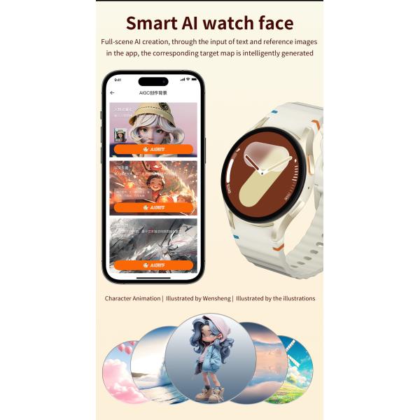 Waterproof BT call For Gift HD watch 7 mini Man Women AMOLED 1.5 inch HD Screen Heart Rate Smartwatch