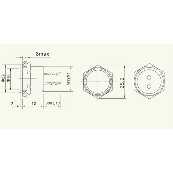 IEC529 IP68 19mm 12v Panel Mount Momentary Piezo Touch Switch
