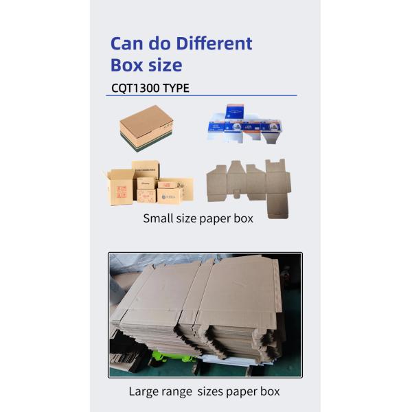 CQT-1300 Automatic Corrugated Box Pasting Machine for 4 6 Corner Folding and Gluing