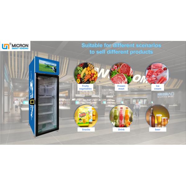 Smart Fridge grab and go Vending Machine With Electrical Lock card reader to open the door fruit and vegitable