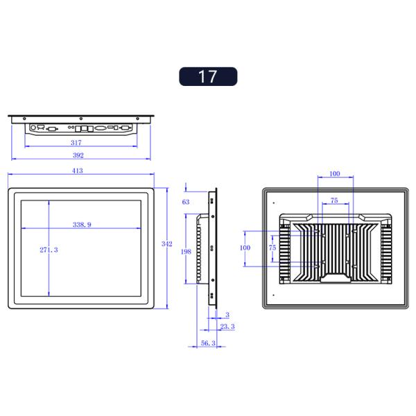 17 Inch Industrial Capacitive Touch Panel PC with Barcode Scanner
