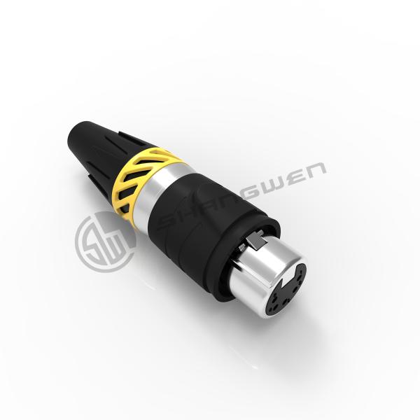 Audio XLR 5 Pin Waterproof Electrical Connectors Ip65 Female Plug