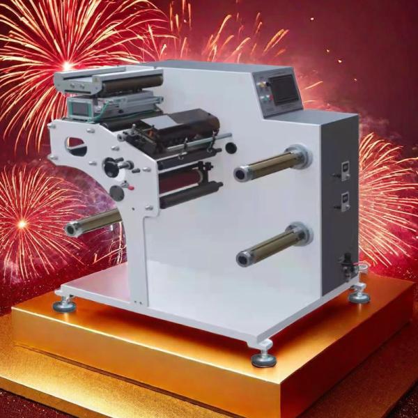200m/Min Turret Label Slitter Rewinder Narrow Web Medium Speed Slitting Machine Servo Driven Taper Tension Web Guide