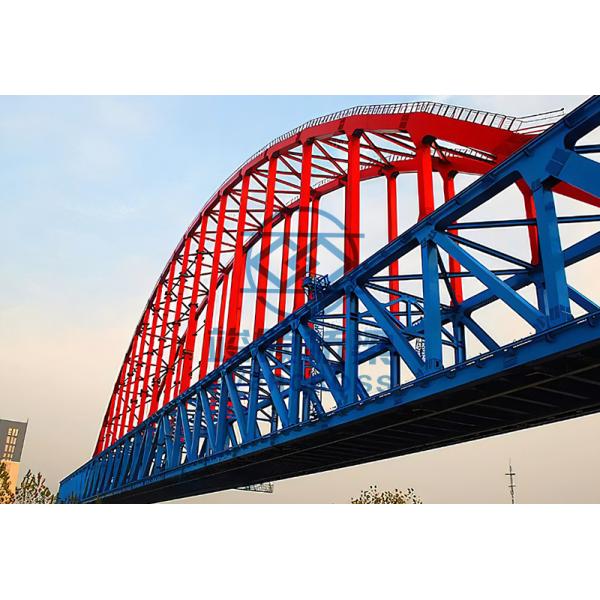 CIDB Certificate Steel Arch Bridge Metal Pedestrian Bridge With Paint Surface