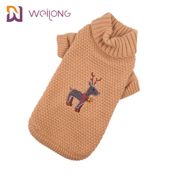 Twisted Knit Pet Sweater Turtleneck Cable Classic Pullover For Puppy Cats