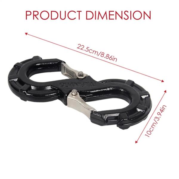 Offroad Rescue Tow Hook S-Shaped Winch Quick Locking Hook for Harsh Environments