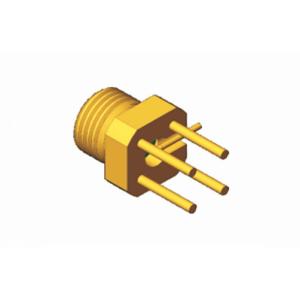 SSMP / SMPM Male Right Angled PCB Mount Full Detent RF Connector DC 50GHz