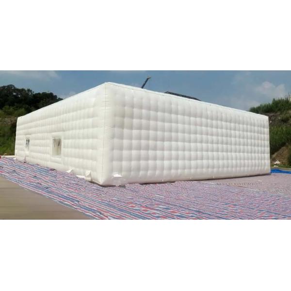 LED Light Inflatable Advertising Balloons Inflatable Air Cube Tent For Rental