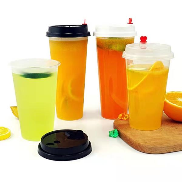 Disposable 500ml 700ml Milk Tea Plastic Cups 16oz Pp Injection Cup