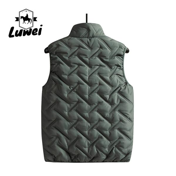 Breathable Padded Cold Weather Vest Down Puffer Utility Windproof Men Winter Vest