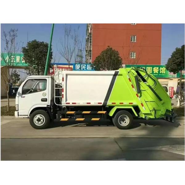 5.5 Cbm Fuel Type Trash Dump Truck Garbage Tipper With Rear Loader