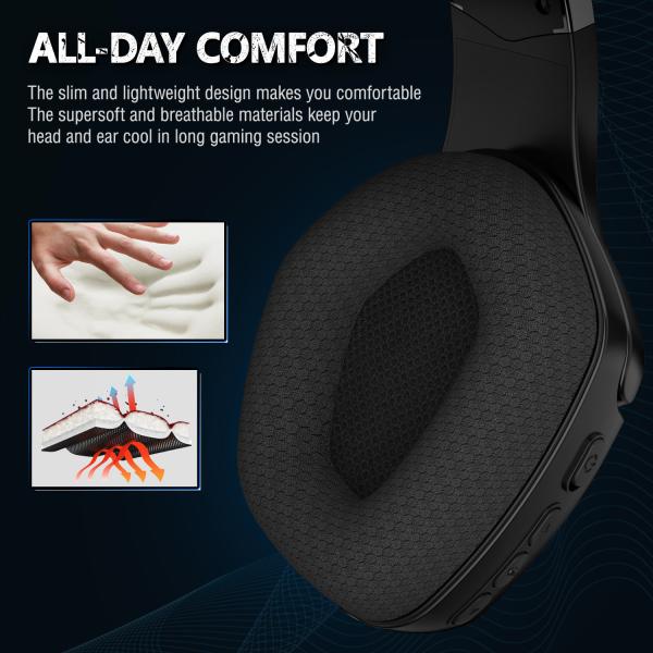 Noise Cancelling 117dB 50mm 2.4g Wireless Gaming Headset