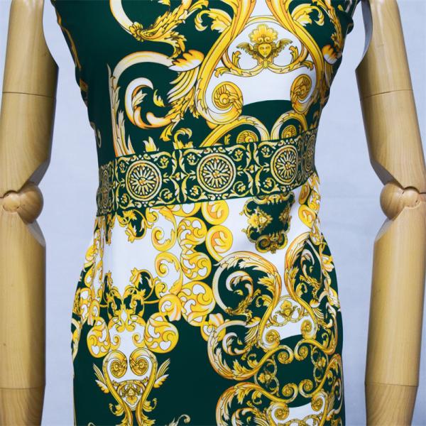 Island Style Polyester Printing Fabric 1.5m Width Custom Pattern