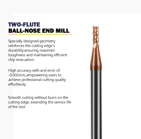 4-Flute Tungsten Carbide End Mill with 55-Degree Flat Cutting Edge and 35-Degree Helix Angle for CNC Applications